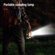 Solar Rechargeable Led Flashlight With Cob, Waterproof Portable Lamp With Output Function, Can Be Used As Power Bank, Suitable For Camping, Hiking, Fishing, Climbing, Emergency Lighting, Daily Maintenance - Yellow - View 8