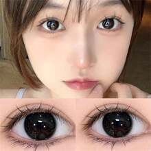 Morningcon Gugu 黑色美瞳隱形眼鏡,自然年拋型大瞳孔度數近視配方 - 黑色 - 查看 3