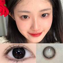 Morningcon Gugu 黑色美瞳隱形眼鏡,自然年拋型大瞳孔度數近視配方 - 黑色 - 查看 2
