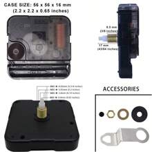 Include Hands Quartz DIY 12888 Wall Clock Movement Mechanism Battery Operated DIY Repair Parts Replacement - Black - View 2