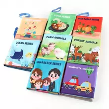 8pcs/Set Infant Cloth Book Set, Soft Hand Puppet Book With Sound And Puzzle For Daily Cognition And Early Education, Perfect For Festival Gifts - 彩色 - 查看 5