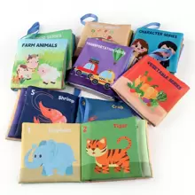 8pcs/Set Infant Cloth Book Set, Soft Hand Puppet Book With Sound And Puzzle For Daily Cognition And Early Education, Perfect For Festival Gifts - 彩色 - 查看 3