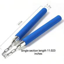 1pc Sponge Nunchucks Toy For Beginners To Practice Martial Art/Karate In Dojo - Blue - View 1