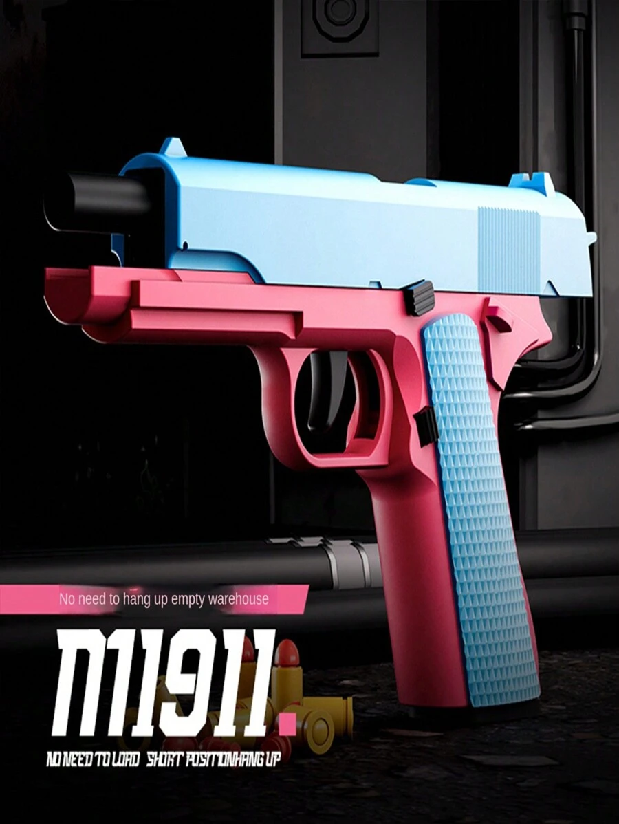 Soft Bullet Gun Toy Model, Colt/Usp Automatic Ejection/1911/Desert Eagle/Model, Interlocked Chamber - Royal Blue - View 1