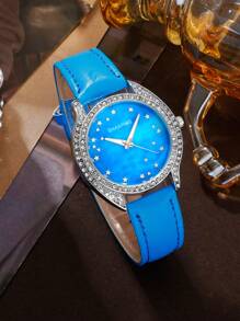 Set de 5 relojes de mujer con diseño de mariposa de última moda - Azul - Ver 4