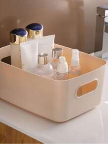 1 件白色桌上型收納箱、家用收納籃化妝品收納盒、桌上型收納盒、飲料/點心收納托盤、化妝品分類盒、廚房收納籃 - 白色 - 查看 9