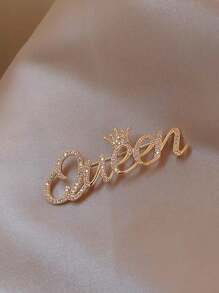 1 件優雅女萊茵石花朵胸針 - 時尚女王皇冠設計 - 款式一 - 查看 4