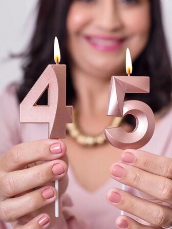 1 件玫瑰金小贝壳形状数字 0-9 蜡烛，适用于生日派对蛋糕装饰，返校情人节