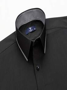 Men Shirts - 黑色 - 查看 3