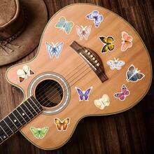 50pcs Cartoon Butterfly Graffiti Stickers Personalized Pattern Cute Graffiti Waterproof Stickers - Apricot - View 4