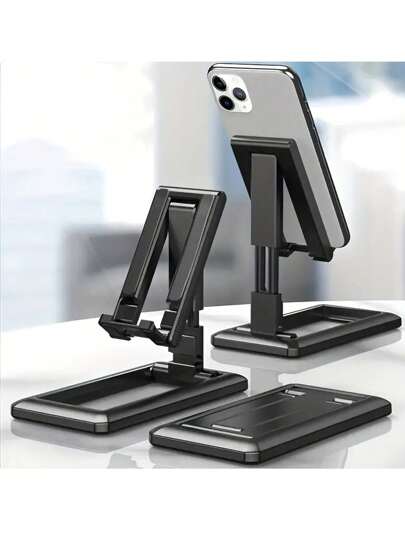 Soporte plegable creativo y ajustable en altura para teléfonos, adecuado para transmisión en vivo y como soporte de escritorio portátil para tabletas, compatible con iPhone, teléfonos Android, regalo para cumpleaños, familia y amigos