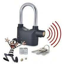 Candado De Alarma Con Sirena Alarma - Negro - Ver 3