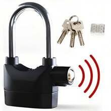 Candado De Alarma Con Sirena Alarma - Negro - Ver 1