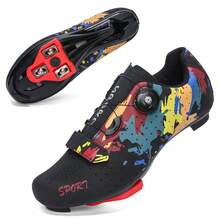 Professional Mountain Bike Shoes For Men And Women, Suitable For Cross-country, Racing, Mountain Biking, Non-slip, Flat-soled, Novelty Design - Black - View 2