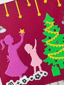 1 套家庭裝飾聖誕樹貓狗切割模具剪貼簿卡片相簿製作 Diy 工藝品模板用品卡製作剪貼簿 Diy 卡片相冊工藝裝飾品 - 銀色 - 查看 3