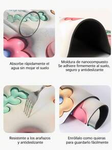 Tapete piso antideslizante con vista 3d suave alfombra absorbente antiderrapante para entrada y baño 60x40 cm - Multicolor - Ver 9