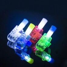 (10入組)投影led手指燈,卡通隨機圖案,是節慶派對、娛樂和家庭聚會的有趣配件 - 彩色 - 查看 10