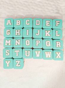 1入簡約字母系列珠寶收納盒,適用於戒指、項鍊、耳環等 - 綠色 - 查看 9