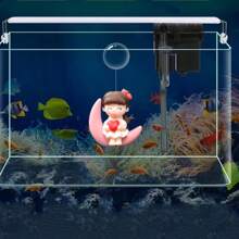 2入組卡通月亮情侶水上風景漂浮裝飾,適用於魚缸水族箱 - 彩色 - 查看 7