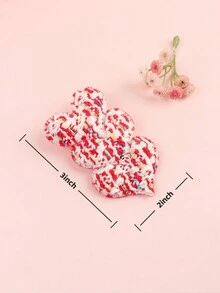 2入組情人節心形裝飾髮夾,女孩女士髮飾 - 彩色 - 查看 5