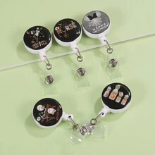 5入組印有字母的扣環 - 彩色 - 查看 3