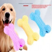 1串寵物咀嚼磨牙骨形咀嚼棒,耐用且適合磨牙 - 粉色 - 查看 6