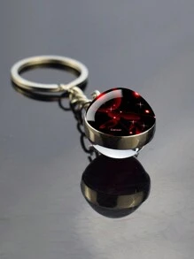 1入雙面玻璃球鑰匙扣,星座圖案,生日珠寶配飾 - 雙子座 - 查看 9