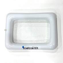 1 个白色充气沙盘，25 英尺趣味教育充气玩具，适合海滩度假休闲娱乐，适合泳池游戏的泳池玩具，泳池派对，适合万圣节/圣诞节/感恩节的成人派对游戏 - 白色 - 查看 2