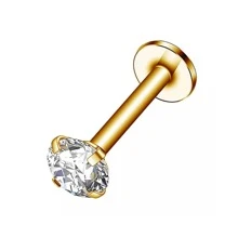 CIZME 1只不鏽鋼耳環,耳軟骨、耳廓、嘴唇穿透、唇飾、環形耳環,女士珠寶首飾 - 平頭耳釘 - 查看 25