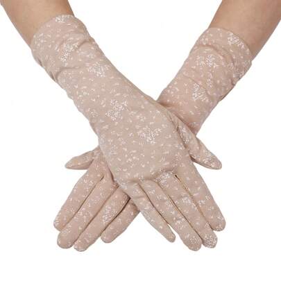 派对 1 双女士防紫外线驾驶手套和触摸屏防晒手套，夏季万圣节户外运动配件