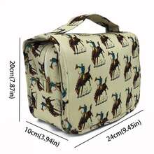 1pc Western Style Buckin's Cowboy Toiletry Bag - Yellow - View 2