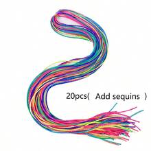 20 Piezas Trenzas De Pelo Hebras De Cuerda Para Trenzas Africanas Niñas Estilo De Cola De Caballo Diy - Multicolor - Ver 2