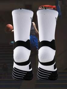 1 Pair Of Outdoor Sports Thickened Towel-Soled Basketball Socks - Multicolor - View 1