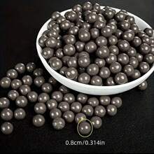 100pcs Slingshot Ammo, 8-9mm Hard Clay Ball, Hunting Slingshot Ball(Random Color: Brown, Red, Black) - Random Color - View 4