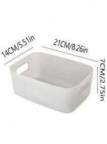 1 件白色桌上型收納箱、家用收納籃化妝品收納盒、桌上型收納盒、飲料/點心收納托盤、化妝品分類盒、廚房收納籃 - 白色 - 查看 6