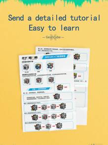 One Gear 3x3 Puzzle Cube, Asymmetric Shape, Creative 3d Smooth Puzzle Game - Black and White - View 6