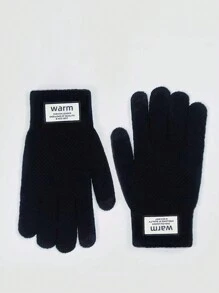 1 件男女通用冬季运动滑雪加厚保暖内衬弹力触屏手套