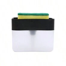 洗碗精壓榨器清潔鍋刷廚房式自動加液盒百潔布洗碗刷 - 黑色 - 查看 3