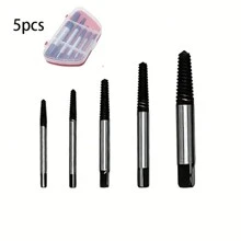 5pcs/6pcs Set 1/4'' Or 3/8'' Faucet And Angle Valve Pipe Breaking Screw Extractor Set, Easy Out Set