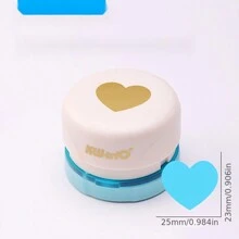 Heart-Shaped Magnetic Embosser Hand Embosser Any Positioning Visual Embosser Cutting Board Embosser - Blue - View 1