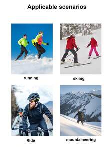 防紫外線保暖風阻頸套1入，冬季運動頭部裝備，適用於滑雪，騎自行車，騎馬，口罩 - 卡其色 - 查看 7