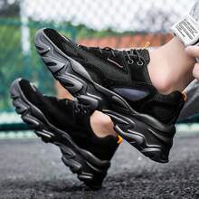 新款運動休閒鞋,粗跟運動鞋,時尚男鞋風尚前沿 - 黑色 - 查看 4