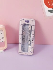 Juego De Reglas Multiusos, Que Incluye Brújula, Regla Triangular, Regla Recta, Para Estudiantes Y Uso En La Oficina, 1 Ud. - multicolor - Ver 5