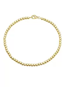 1 cái Thành thật 925 sterling bạc Hạt Chuỗi vòng tay Duy nhất Hạt Thiết kế Lobster Clasp Tuyệt đẹp Mạ vàng 18K Đồ trang sức Món quà tốt nhất Đối với Tiệc sinh nhật - Vàng - Xem 1