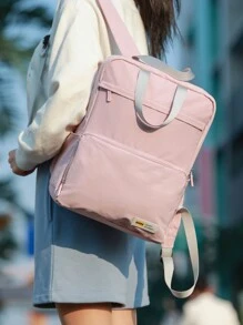 女士學生粉色背包,輕便大容量防水可摺疊背包,適用於旅行、迎新、日帶、戶外、假日、運動等多種場合 - 粉色 - 查看 2