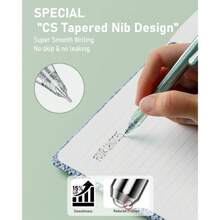 Gel Ink Pen Set,14PCS Pen Set With Case,Cute Note Taking 0.5mm Fine Point Retractable 12PCS Black Ink Pens With 2 Highlighter For School,Note Taking,Writing,Office Supplies,Suitable For Junior High School Primary School Boys And Girls College Student - 綠色 - 查看 5