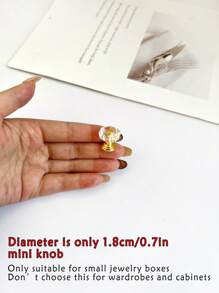 10 Pièces Mini Poignées De Tirage De Porte Acrylique Pour Boîte À Bijoux, Boutons De Tiroir De Commode En Cristal Transparent (1,8 Cm, Pas Adapté Pour Les Armoires)