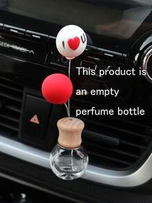 1入車用氣球香水瓶空瓶裝飾,玻璃香氛空調出風口夾 - 無色 - 查看 5