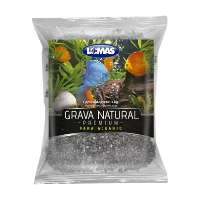 Lomas Grava Mármol Gris Oxford para Acuario y/o Pecera Contiene 3 Kilogramos