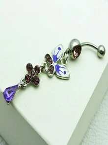 1pc Exquisite Fashionable Butterfly Navel Ring For Women, Suitable For Holiday Gift Giving And Promotional Events - Style1 - View 1